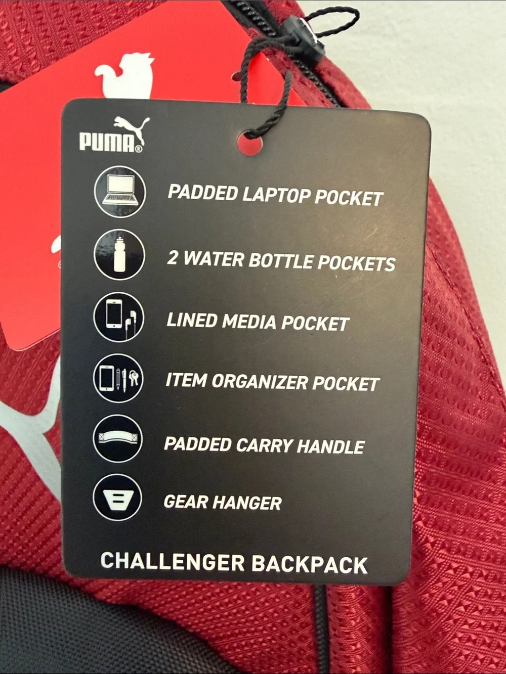 PUMA Red & Black Active Backpack